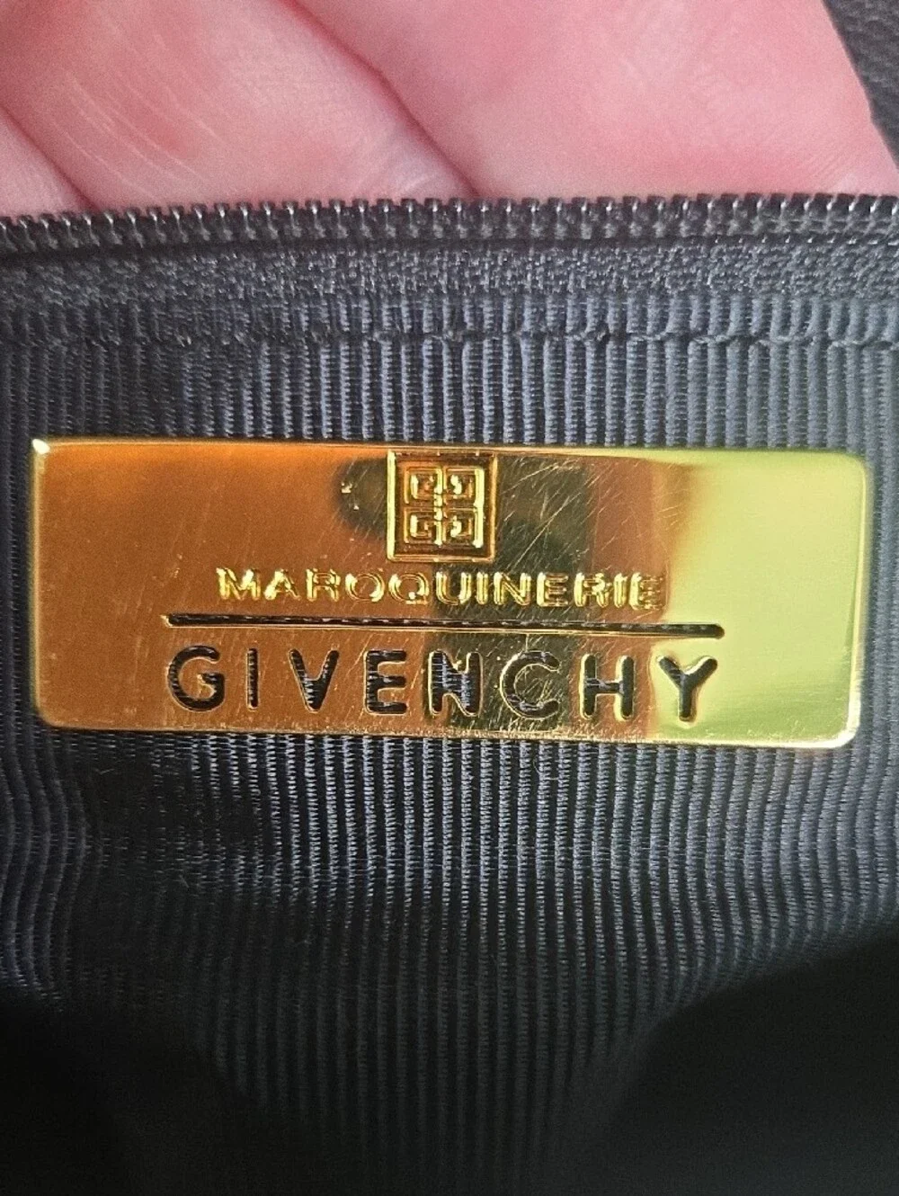 Givenchy Vintage Maroquinerie Black Saffiano Leather Box Top Handle Bag -Japan
